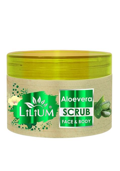 Lilium Aloe Vera Face Body Scrub With Vitamin E Glycerine 250 G
