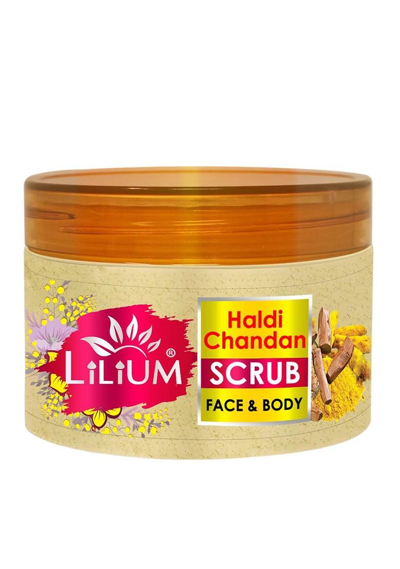 Lilium Haldi Chandan Face Body Scrub With Vitamin E Aloevera 250 G