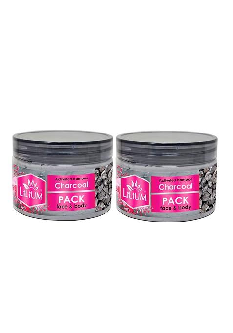 Lilium Activated Bamboo Charcoal 2 Pcs Face Pack 250G Each