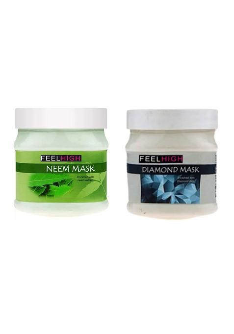Feelhigh Combo Of Neem Face Mask Diamond 500Ml Each