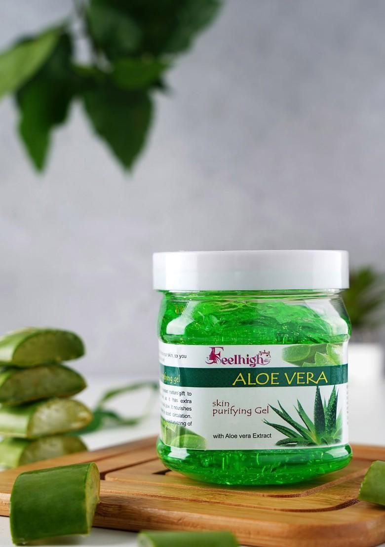 Feelhigh Set Of Aloe Vera Skin Purifying Face Hair Gel Papaya Cream 500 Ml Each
