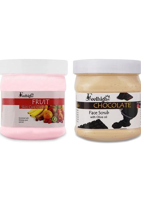 Feelhigh Face Body Fruit Cream Chocolate Scrub