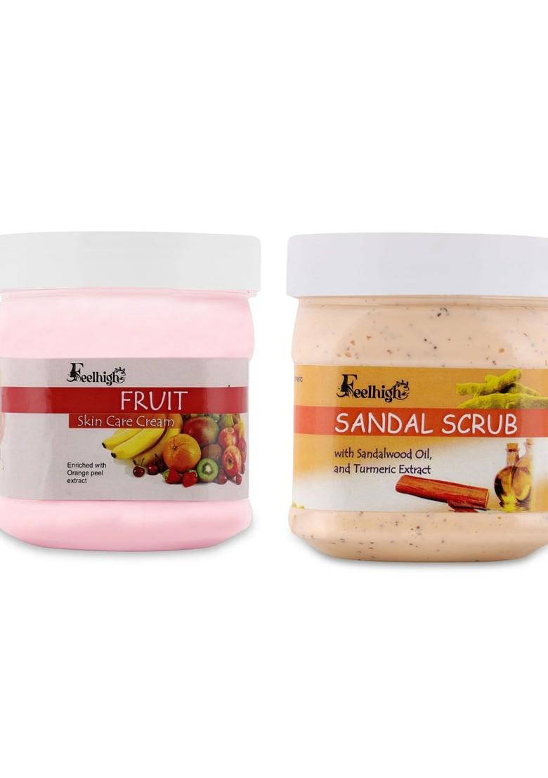Feelhigh Face Body Fruit Cream Sandal Scrub