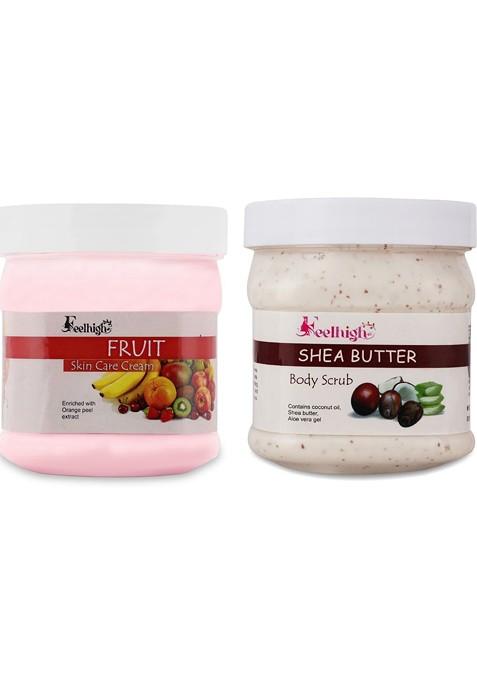 Feelhigh Face Body Fruit Cream Shea Butter Scrub