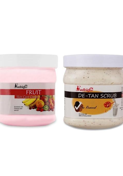 Feelhigh Face Body Fruit Cream De Tan Scrub