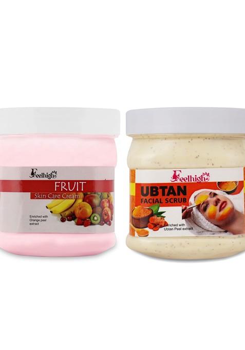 Feelhigh Face Body Fruit Cream Ubtan Scrub