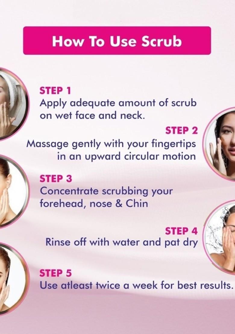 Feelhigh Face Body Mix Fruit Scrub Enriched With Extract Gold Cream