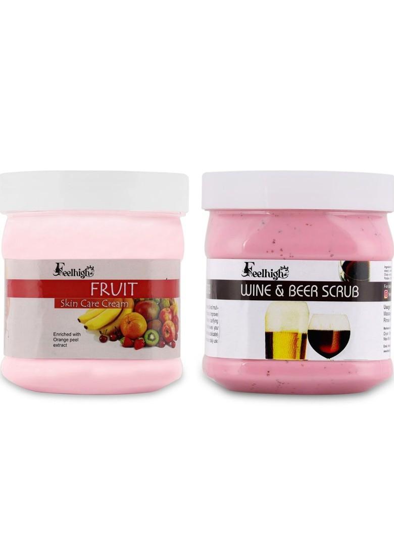 Feelhigh Face Body Fruit Cream Wine And Beer Scrub