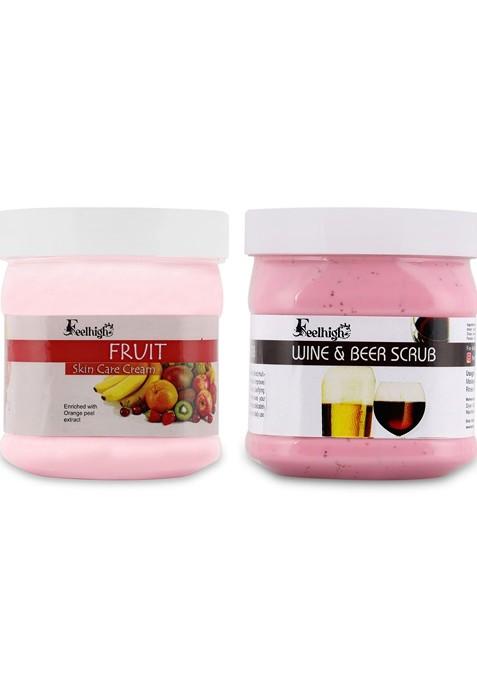 Feelhigh Face Body Fruit Cream Wine And Beer Scrub