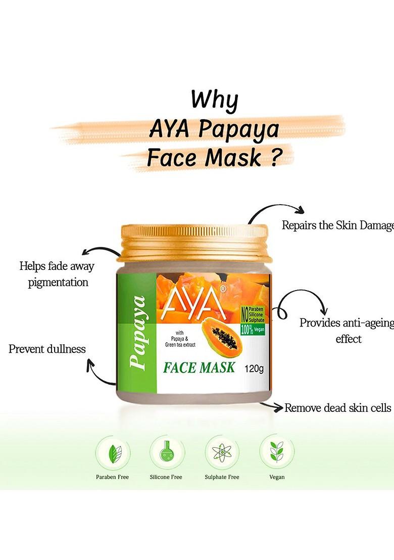 Aya Set Of Vitamin C Papaya No Paraben Face Mask 120 G Each