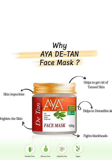 Aya Set Of 2 Rosehip De Tan Face Masks 120Gm Each