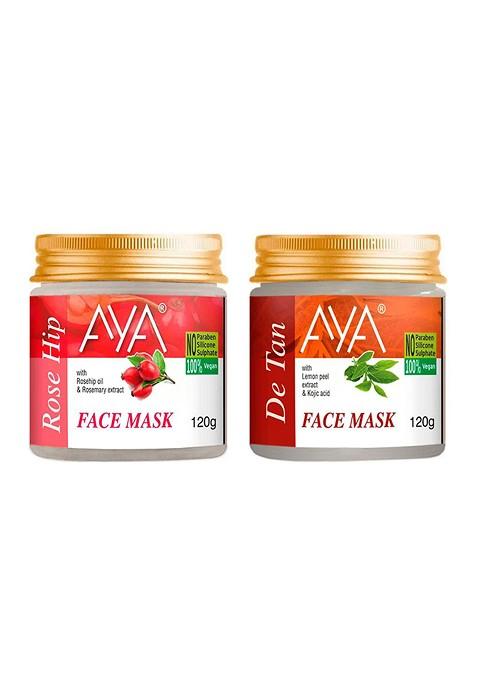 Aya Set Of 2 Rosehip Detan Face Mask 120G Each