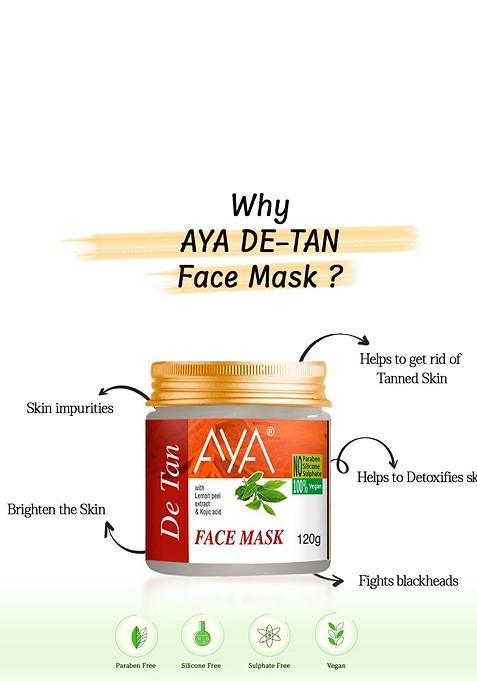 Aya Set Of 2 Paraben Free Face Masks Vitamin C De Tan 120G Each