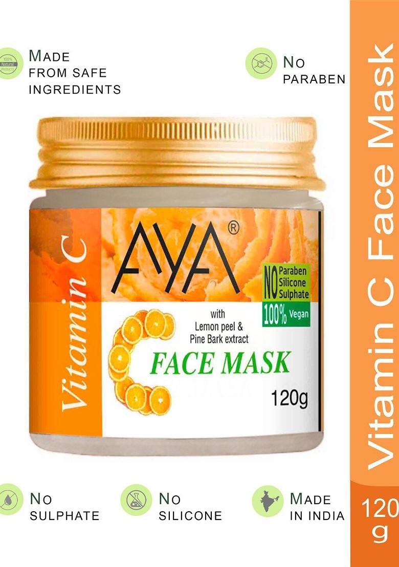 Aya Set Of 2 Paraben Free Face Masks Vitamin C Papaya 120G Each