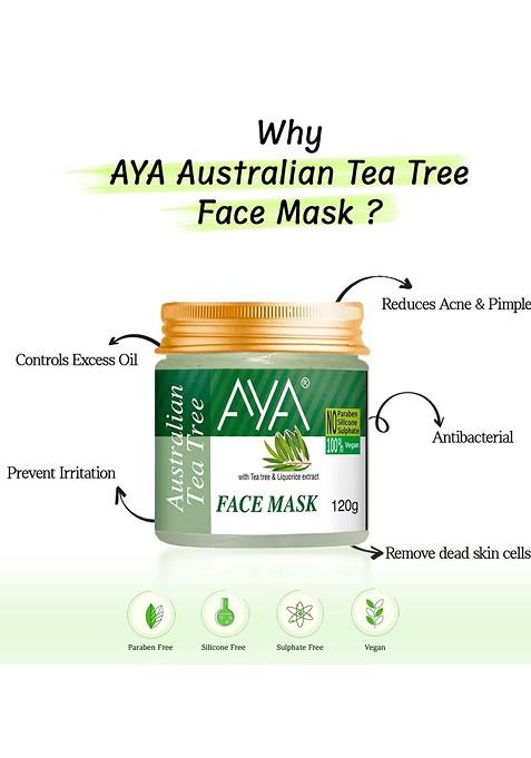 Aya Set Of 2 Face Masks Australian Tea Tree De Tan 120G Each