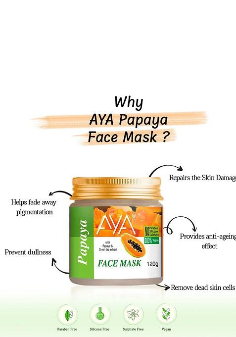 Aya Set Of 2 Paraben Free Face Masks De Tan Papaya 120G Each