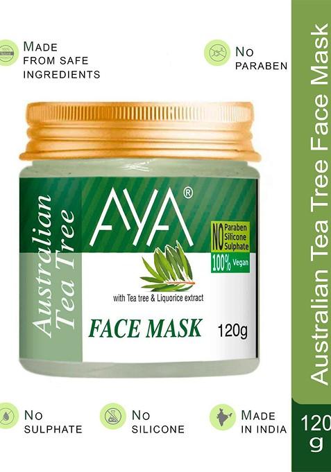 Aya Set Of 2 Paraben Free Face Masks Vitamin C Tea Tree 120G Each