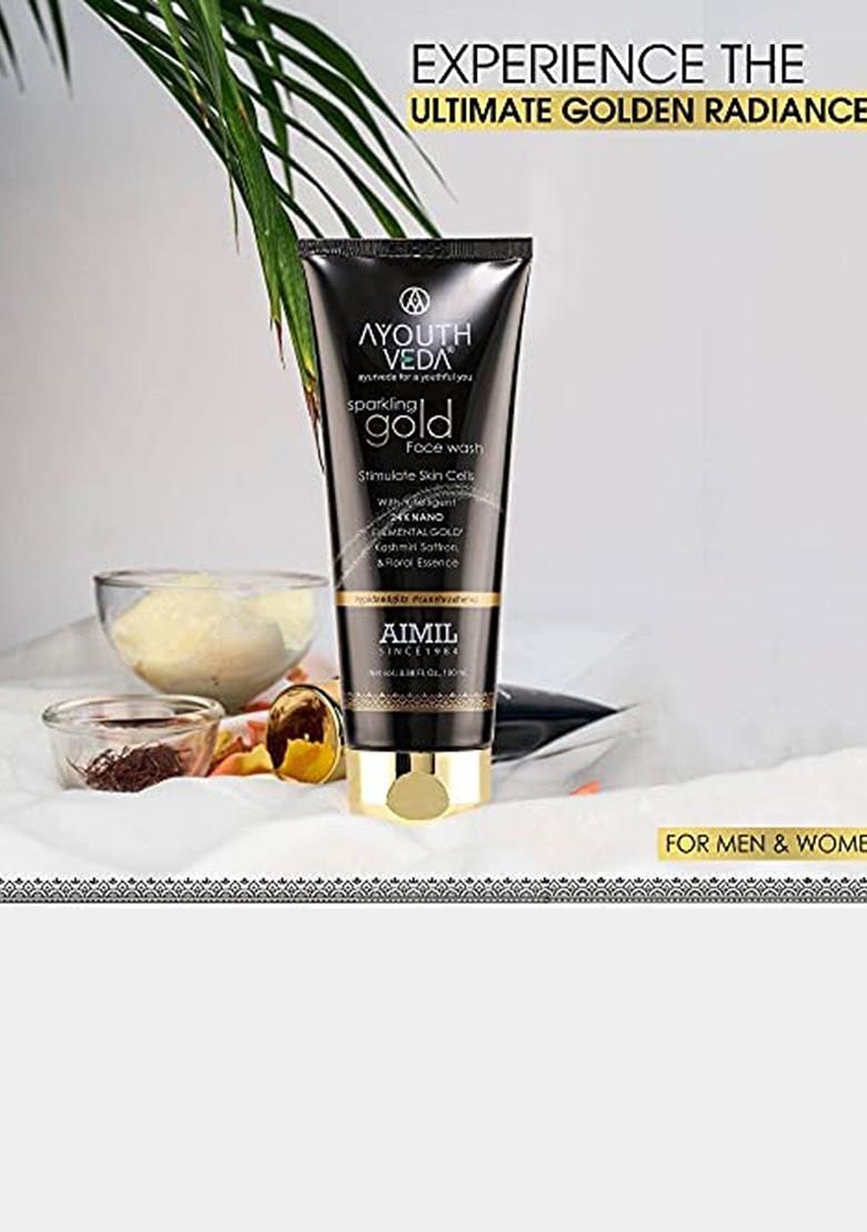 Ayouthveda Sparkling Gold Skin Care Gift Set For Fine Lines Wrinkles