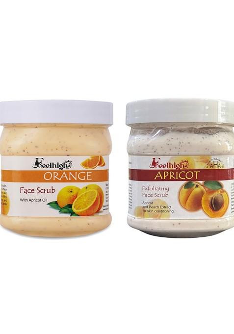 Feelhigh Set Of Orange Apricot Face Scrub 500 Ml Each
