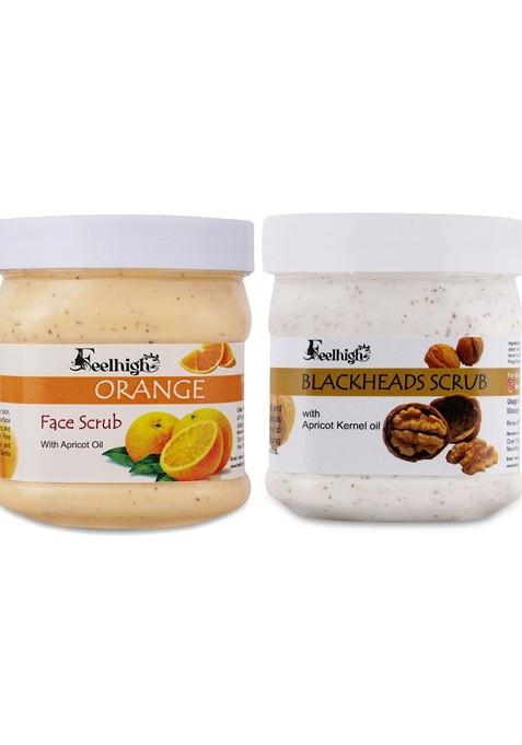 Feelhigh Set Of Orange Blackhead Face Scrubs 500 Ml Each