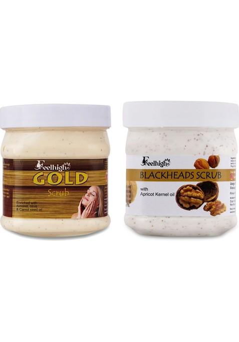 Feelhigh Set Of Gold Blackhead Face Scrub 500 Ml Each