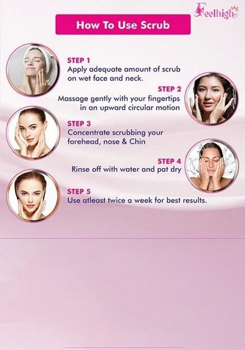 Feelhigh Set Of Gold Skin Whitening Facial Scrub 500 Ml Each