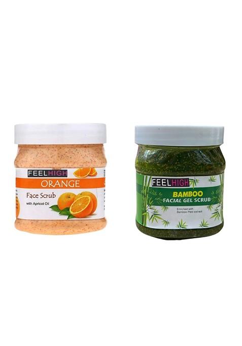 Feelhigh Set Of Orange Bamboo Face Scrub 500 Ml Each