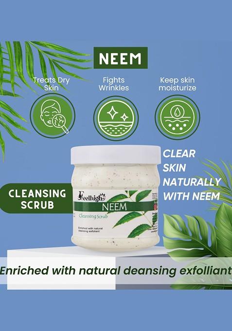 Feelhigh Set Of Neem Fruit Organic Face Body Scrub 500 Ml Each