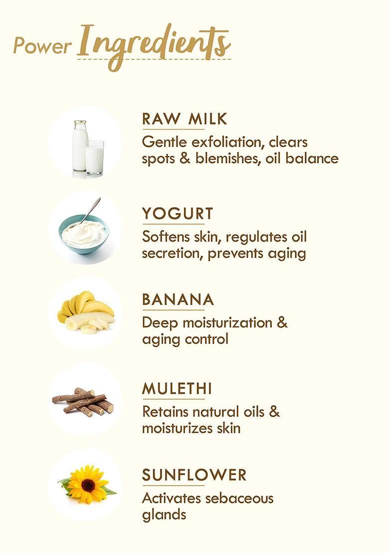 Nat Habit Fresh Ksheer Lepa Banana Mulethi Face Mask 40Gm - Indya