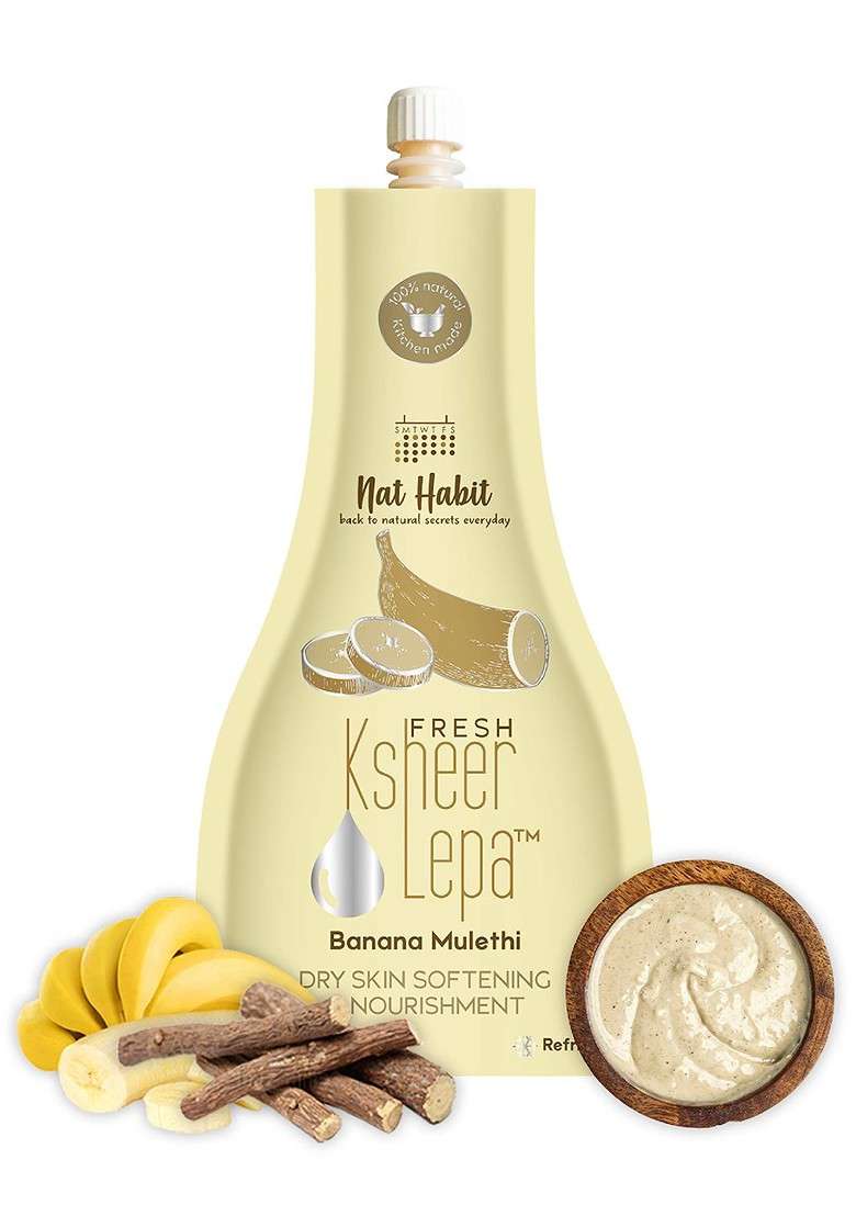 Nat Habit Fresh Ksheer Lepa Banana Mulethi Face Mask 40Gm - Indya