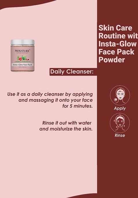 Minature Insta Glow Face Pack Powder For Brightening 100 G