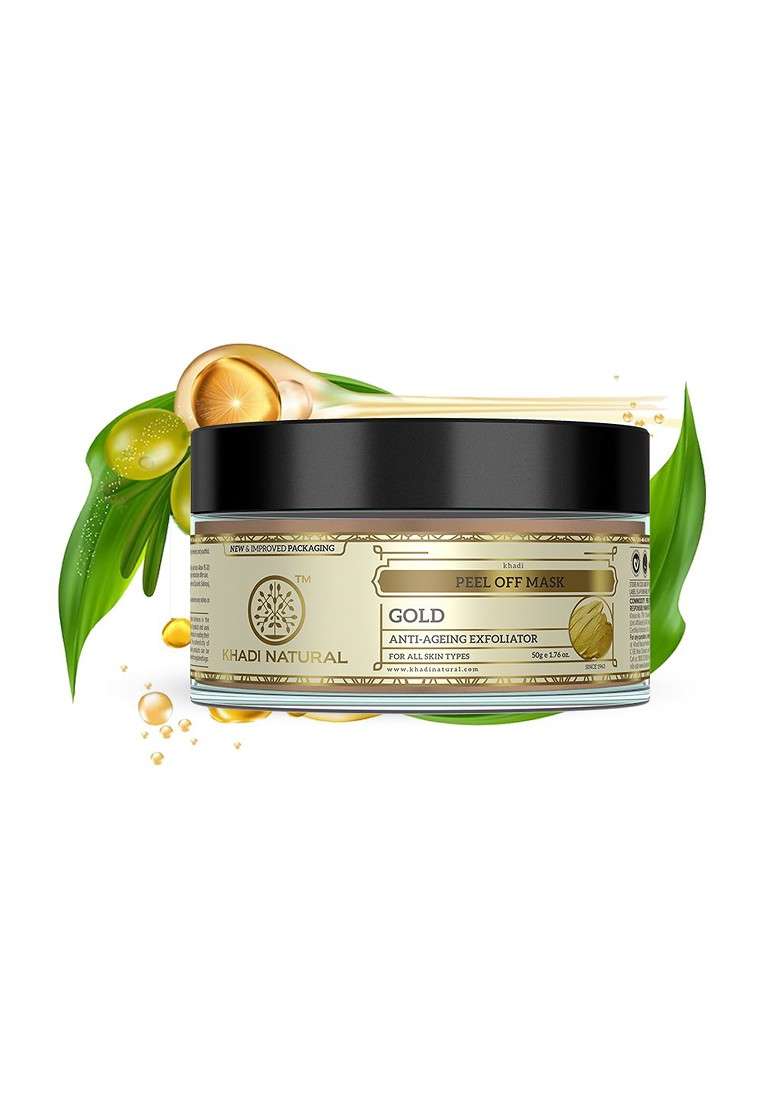 Khadi Natural Gold Peel Off Mask For Deep Cleansing 50 G - Indya