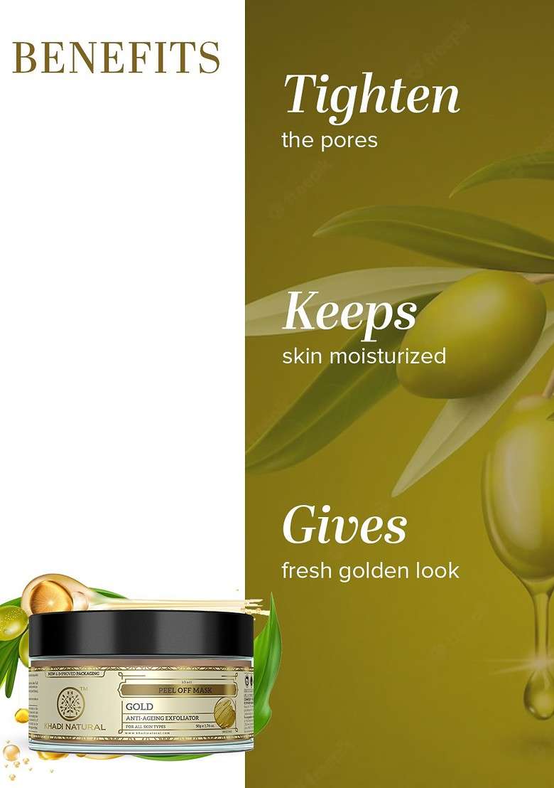 Khadi Natural Gold Peel Off Mask For Deep Cleansing 50 G - Indya