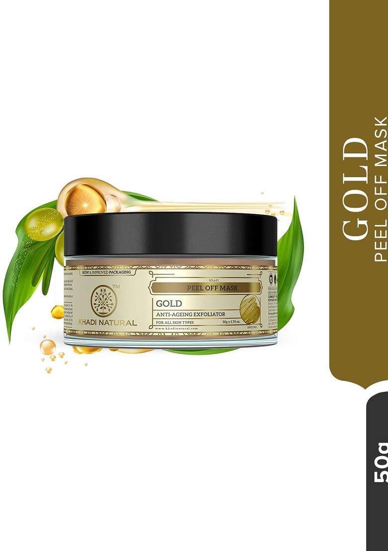 Khadi Natural Gold Peel Off Mask For Deep Cleansing 50 G - Indya