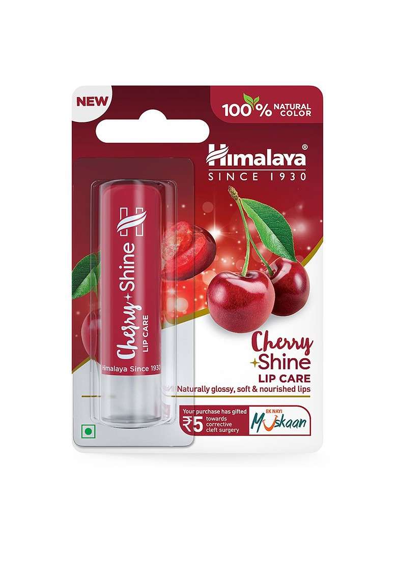 Himalaya Lip Care For Glossy Soft Nourished Lips 4 5 G Cherry Shine - Indya