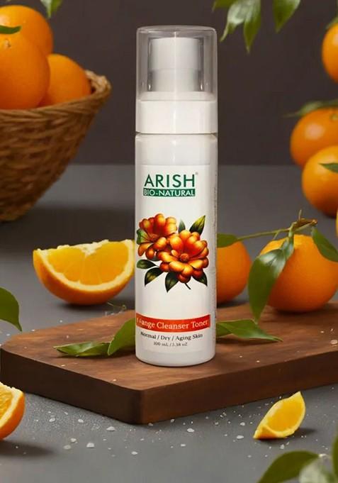 Arish Bio Natural Orange Cleanser Toner For Skin Glow 100 Ml