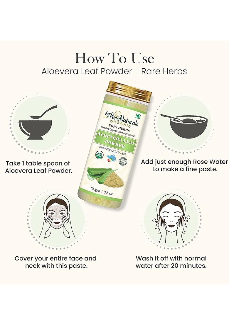 Bypurenaturals 100 Natural Organic Skin Herbs Aloe Vera Leaf Powder G