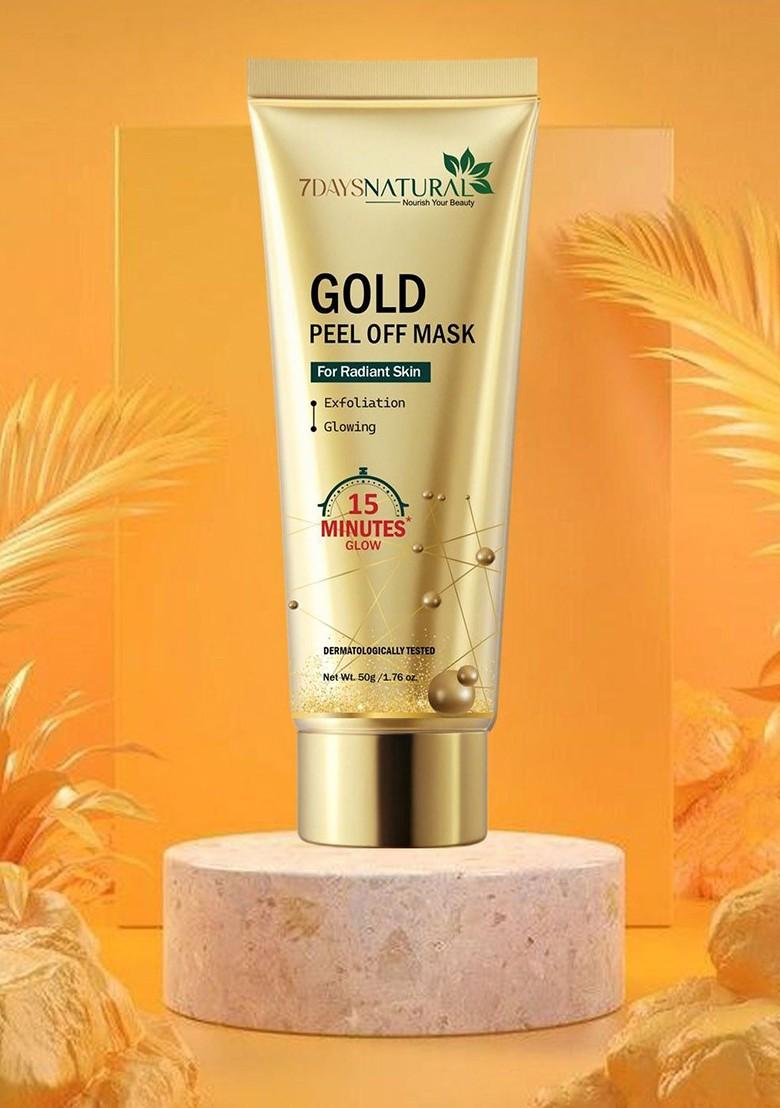 7Daysnatural Natural Nourish Your Beauty Gold Peel Off Mask For Radiant Skin 50 G