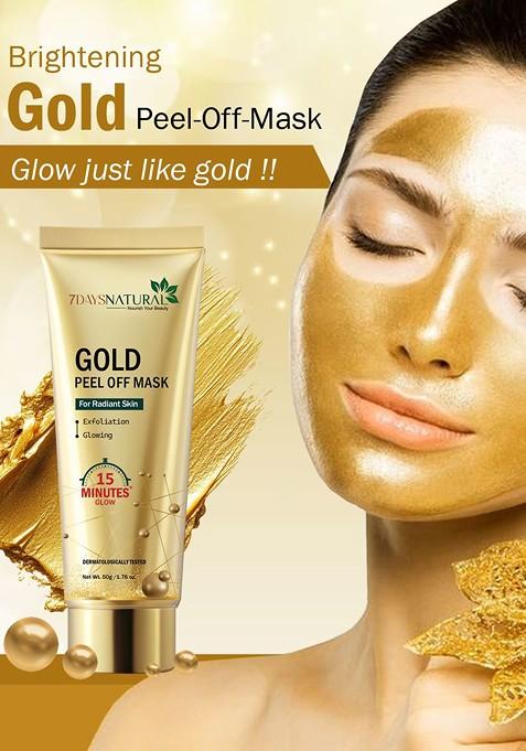 7Daysnatural Natural Nourish Your Beauty Gold Peel Off Mask For Radiant Skin 50 G