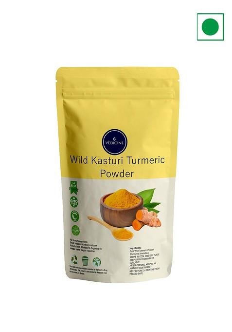 Vedicine Organic Wild Turmeric Powder Kasturi For Face 100G