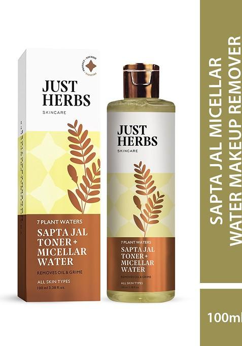 Just Herbs Sapta Jal Toner Micellar Water To Remove Oil Grime 100 Ml