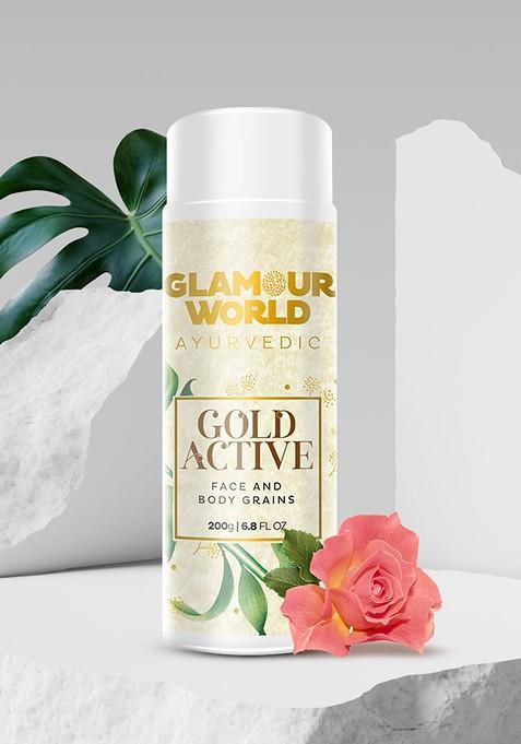 Glamour World Ayurvedic Gold Active Face Body Grains Pack 200G
