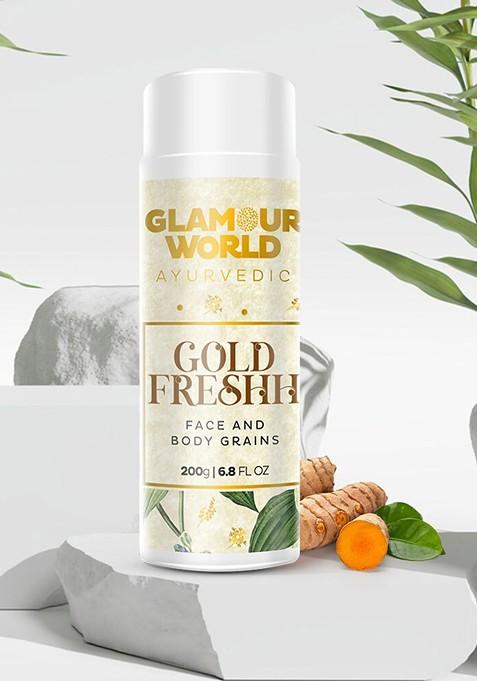 Glamour World Ayurvedic Gold Freshh Face Body Grains Pack 200G