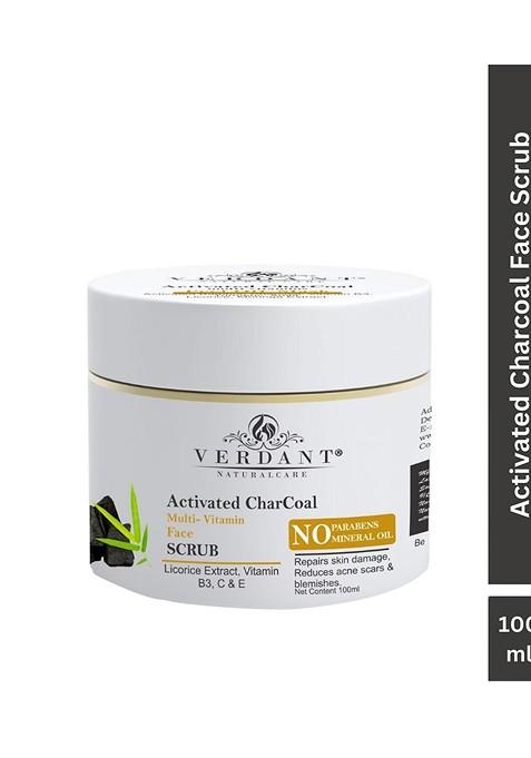 Verdant Natural Care Soothing Hydrating Activated Charcoal Face Scrub 100Ml