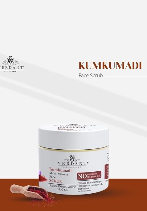 Verdant Natural Care Lightening Brightening Kumkumadi Face Scrub 100Ml