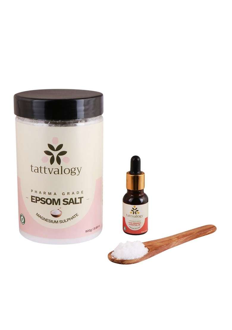 Tattvalogy Epsom Salt With Rose Geranium Essential Oil - Indya