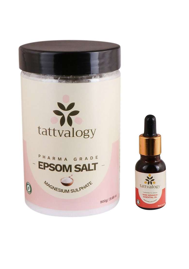 Tattvalogy Epsom Salt With Rose Geranium Essential Oil - Indya