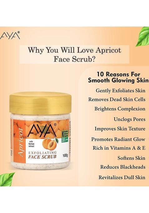 Aya Set Of Apricot Coffee Exfoliating Face Scrubs 100 Ml Each