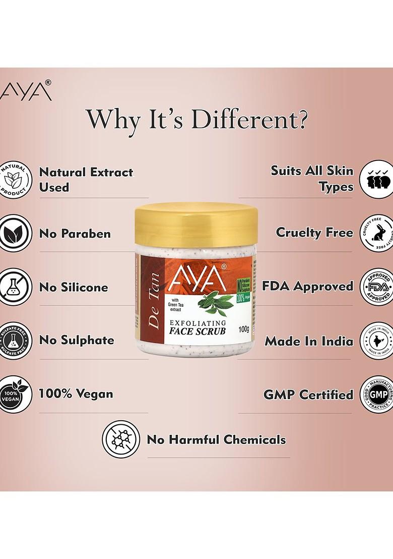Aya Set Of De Tan Pomegranate Exfoliating Face Scrubs 100 Ml Each
