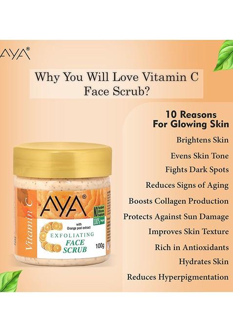 Aya Set Of Rosehip Vitamin C Exfoliating Face Scrubs 100 Ml Each